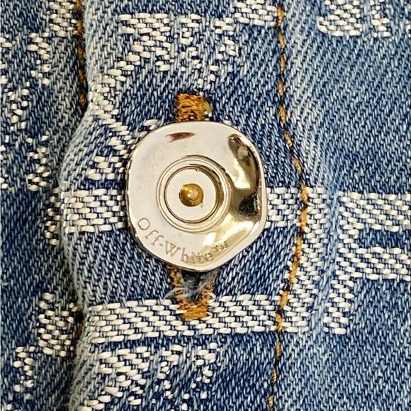 Off-White Monogram Twist Long Sleeve Denim Minidress size 40/ US size 6 - Picture 10 of 16